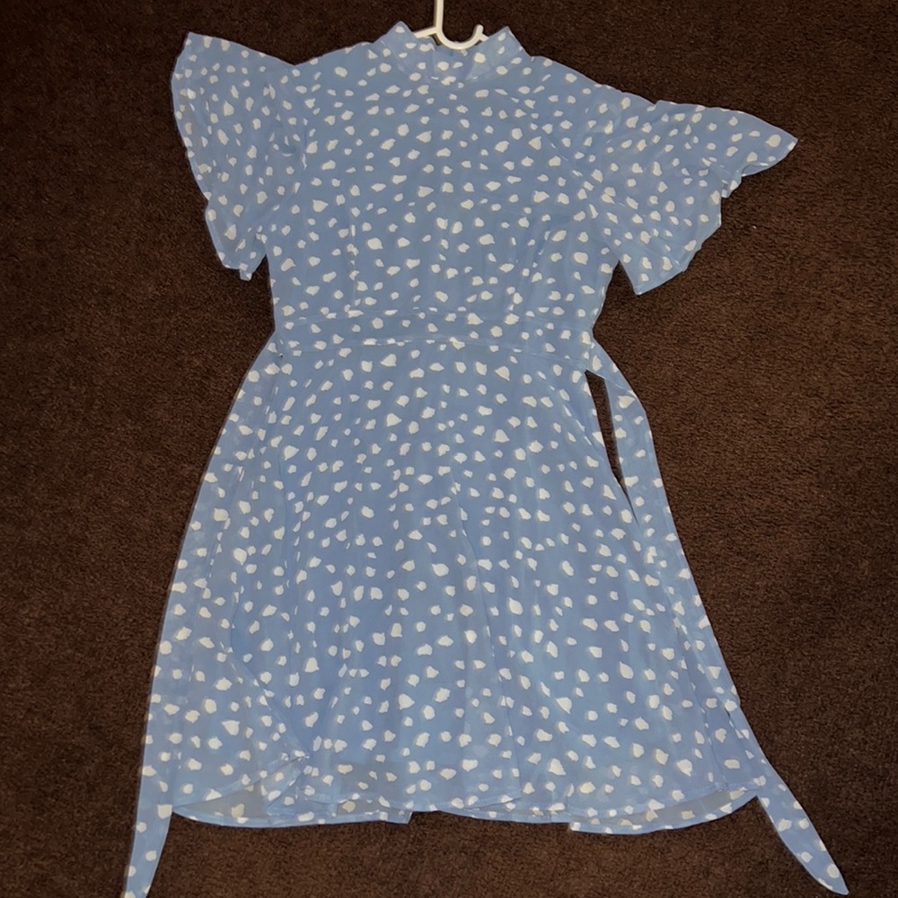 SM Wardrobe brand, Size Small light blue print flowy dress
